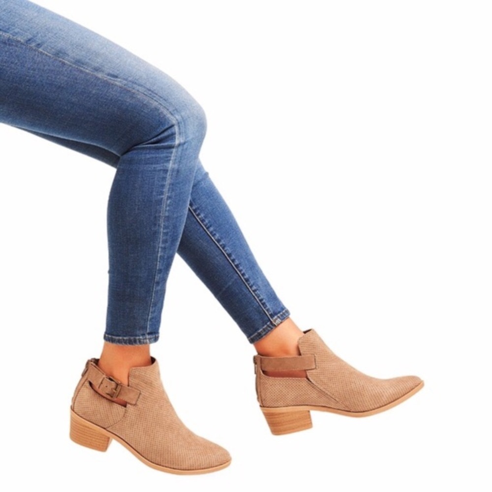 DV by Dolce Vita Taupe Sam perforated booties - Picture 1 of 6